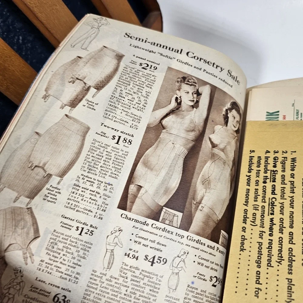 Vintage Sears Roebuck & Co Winter Spring  1943 Catalog Rare WWII Era Missing